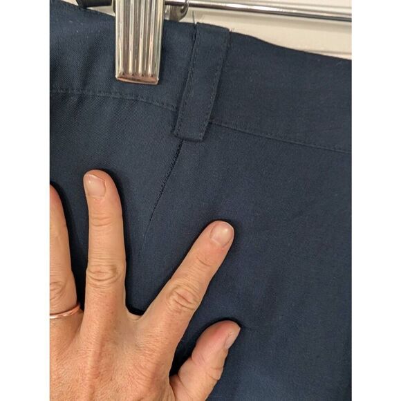 Go Silk Wide Leg Pants women's 4 navy blue 100% silk flowy minimalist coastal - Picture 6 of 8